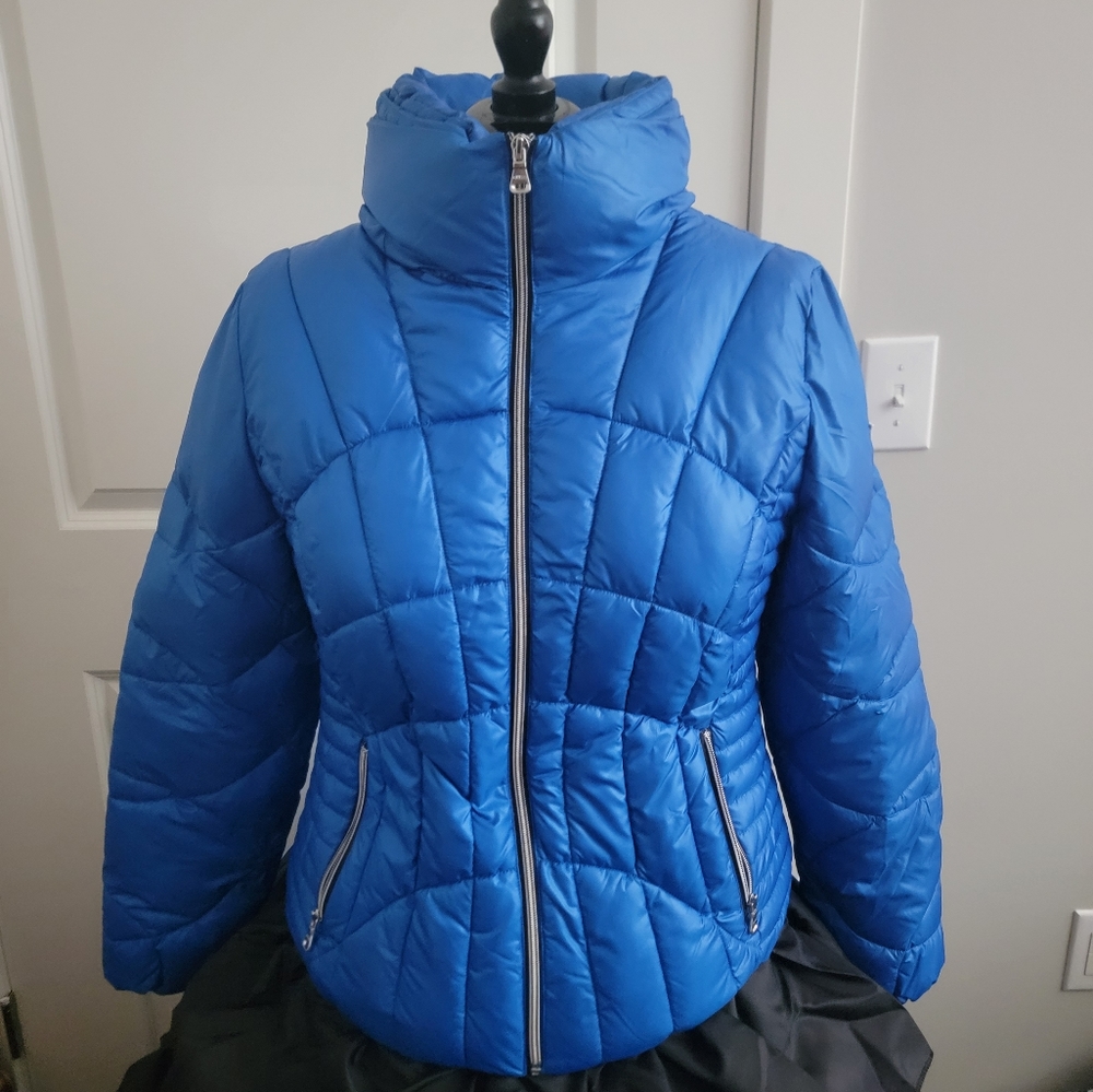 Guess blue puffer jacket